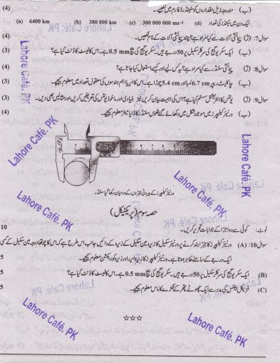 9th Class Physics Urdu Medium Model Paper 2017 Practical