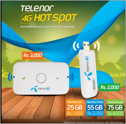telenor hotspot 4g monthly unlimited Here