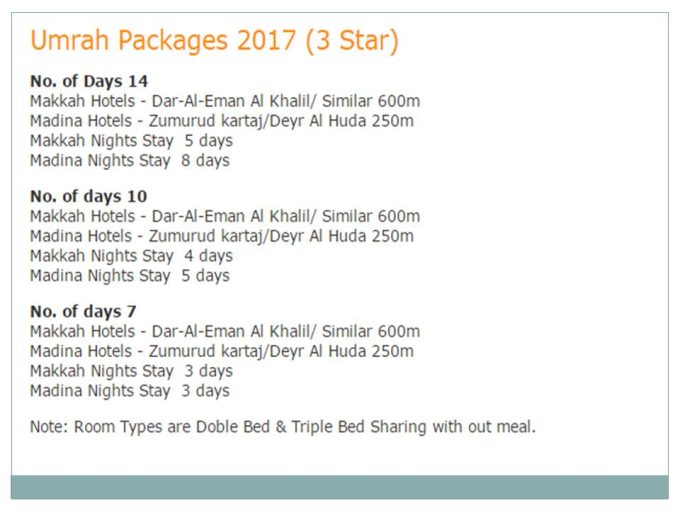 3 Star Umrah Packages Lahore Karachi Peshawar Islamabad