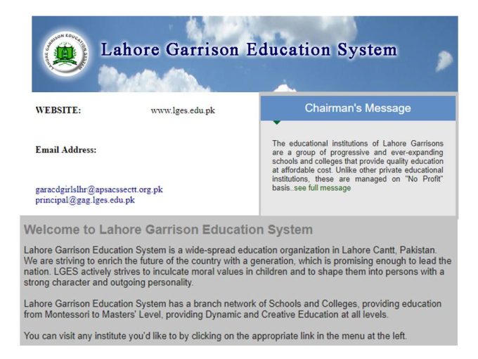 Lahore Garrison Education System Cantt