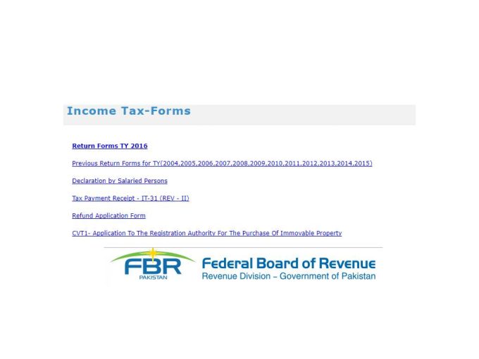 Income Tax Return Salaried Person Pakistan Form Download