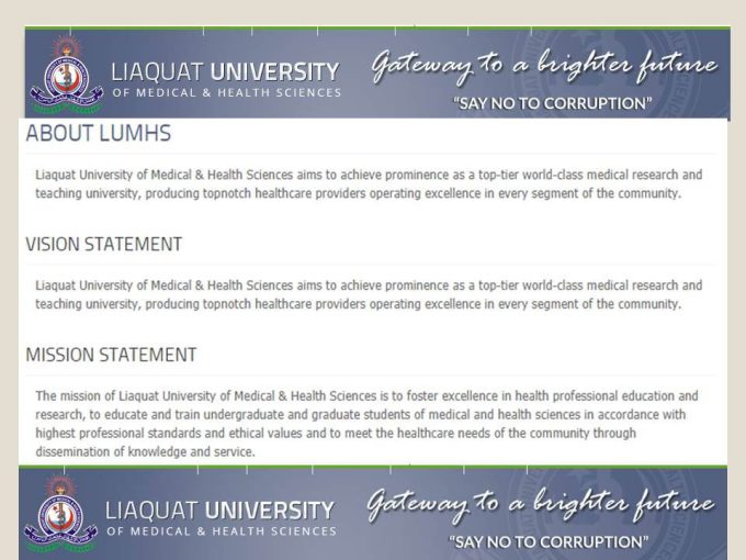 Liaquat University Of Medical And Health Sciences