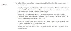 Earthquake In Pakistan Today 2023 Date Magnitude Epicenter Location