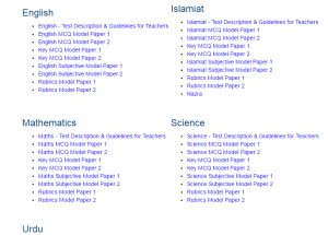 5th Class Model Papers 2019 PEC Paper Pattern Grade 5 Download