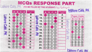 How To Fill MCQ Answer Sheet Template Instructions 9th Class Annual Exam