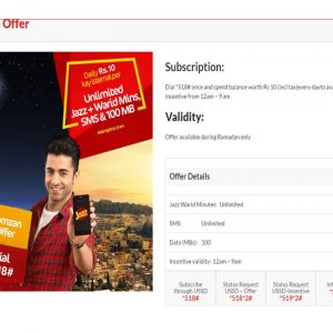 Mobilink Jazz Ramadan Offer 2019 Free Minutes, SMS And Internet