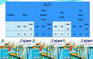 Sozo Water Park Ticket Price 2023 Lahore, Murree, Adult, Child, 3 Year