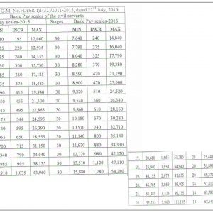 Basic Pay Scales 2024 Chart Pakistan, Federal, Punjab, Sindh, KP