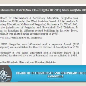 Result Statistics BISE Sargodha Board Inter Position Holders 2018 Part 1, 2