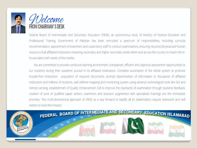 Federal Board Islamabad SSC 2 Result 2018