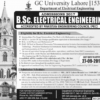 GC University Lahore Electrical Engineering Admission 2017