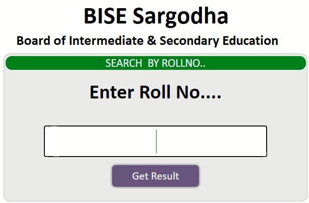 Sargodha Board 10th Class Result 2023 Check Online