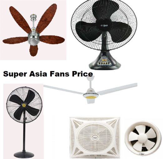 Super Asia Fans Price List 2023 in Pakistan